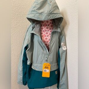 Carhartt NWT Hooded Jacket in Teal and Light Blue